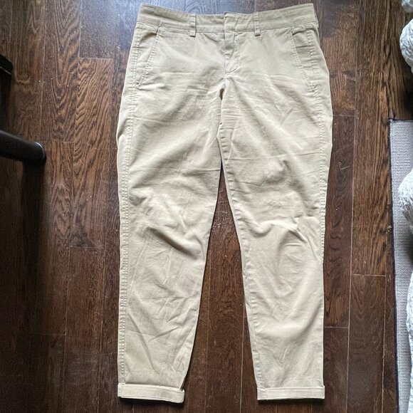 Vince Womens Classic Chino Stretch Khaki Mid Rise Pants-Size 6 - Picture 1 of 11